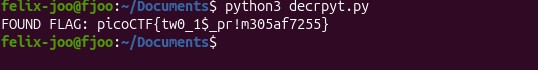Decrypted flag output