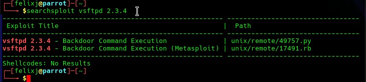 Finding the vsftpd vulnerability